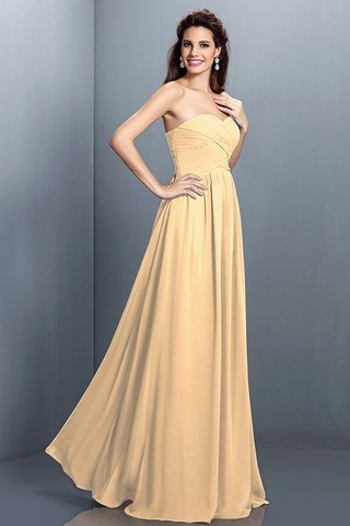 Robe demoiselle d'honneur longue plissage naturel en chiffon avec fronce - photo 6