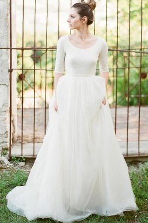 Robe de mariée moderne simple delicat de lotus de traîne courte - photo 1