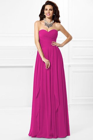 Robe demoiselle d'honneur plissage longue en chiffon a-ligne de princesse - photo 10