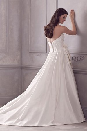 Robe de mariée romantique exclusif longueur au ras du sol a-ligne en taffetas - photo 2