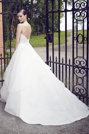 Robe de mariée gonflé spécial delicat a salle intérieure ruchés longs - photo 2