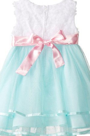 Robe de cortège enfant plissé bref en tulle encolure ronde ligne a - photo 2