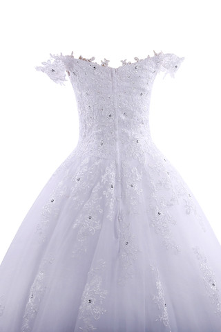Robe de mariée solennel avec cristal en tulle en salle de princesse - photo 8