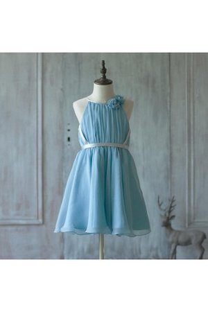 Robe de cortège enfant naturel avec ruban de lotus ceinture en étoffe avec sans manches - photo 1