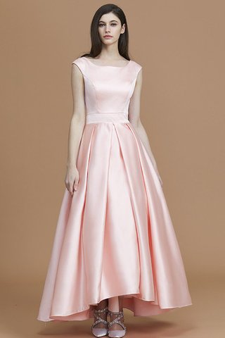 Robe demoiselle d'honneur naturel de princesse en satin avec zip ligne a - photo 3