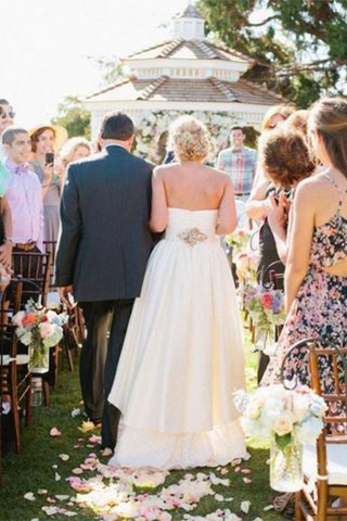 Robe de mariée col en forme de cœur sucré de princesse de lotus naturel - photo 2