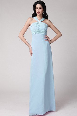 Robe demoiselle d'honneur plissé longue naturel en forme au drapée - photo 18