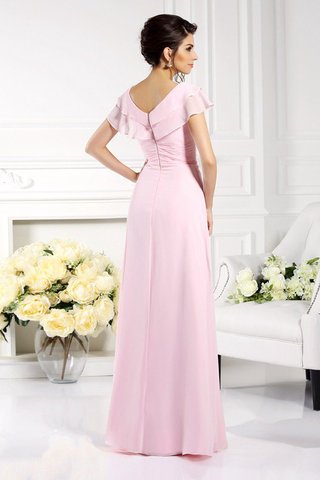 Robe mère de mariée de lotus longueur au ras du sol de princesse avec chiffon avec zip - photo 2