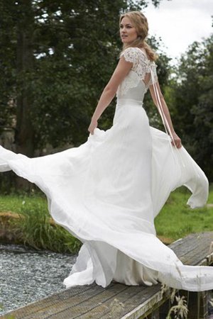 Robe de mariée facile avec manche courte avec chiffon collant longueur au niveau de sol - photo 2