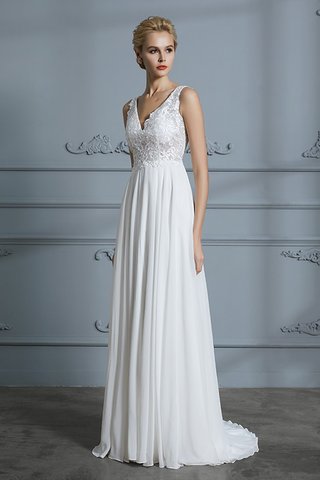 Robe de mariée a-ligne de princesse junoesque de traîne courte avec sans manches - photo 6