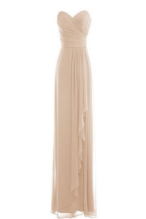 Robe demoiselle d'honneur naturel avec chiffon fermeutre eclair avec gradins ruché - photo 1