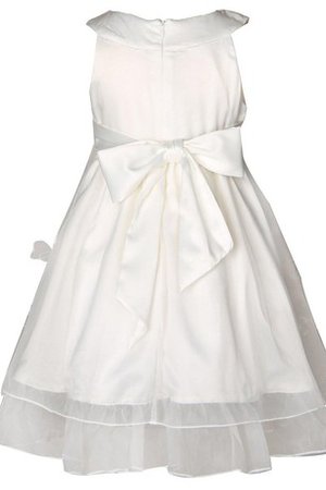 Robe de cortège enfant avec manche épeules enveloppants appliques ligne a avec nœud - photo 2