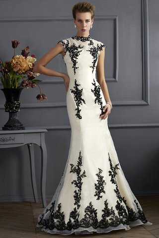 Robe mère de mariée longue de sirène de traîne courte elevé avec zip - photo 1