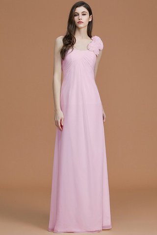 Robe demoiselle d'honneur naturel longueur au ras du sol a-ligne avec chiffon avec fleurs - photo 28