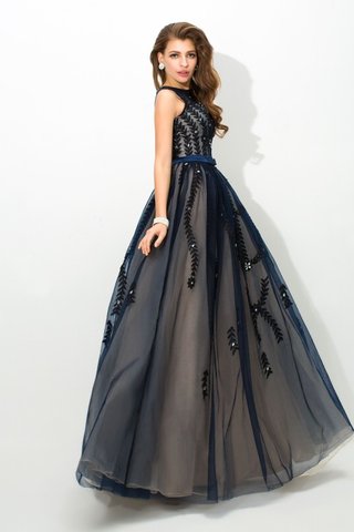 Robe de bal longue de princesse textile en tulle avec sans manches jusqu'au sol - photo 3