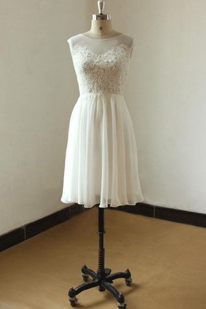 Robe de mariée informel simple de longueur à genou a-ligne avec chiffon - photo 1