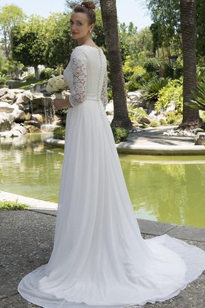 Robe de mariée simple nature distinguee avec sans manches en chiffon - photo 2