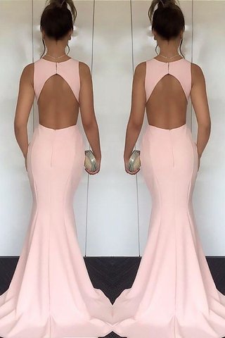 Robe de soirée au niveau de cou en satin brillant ruché naturel - photo 2