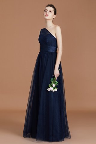 Robe demoiselle d'honneur en tulle en chiffon de princesse fermeutre eclair attrayant - photo 3