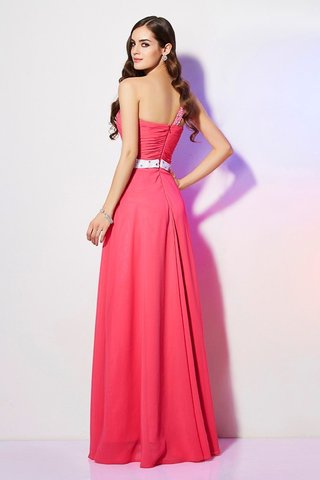 Robe de bal longue de tour de ceinture empire avec perle a-ligne en chiffon - photo 2