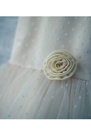 Robe de cortège enfant naturel ligne a avec fleurs avec sans manches textile en tulle - photo 4