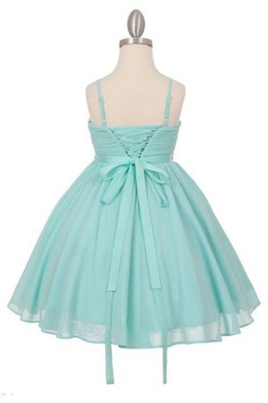 Robe de cortège enfant longue en chiffon avec perle de lotus longueur mollet - photo 2