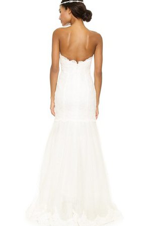 Robe de mariée longue naturel manche nulle de col en cœur fermeutre eclair - photo 2