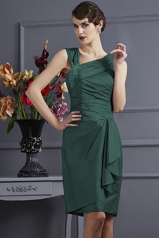 Robe demoiselle d'honneur courte en taffetas avec zip de longueur à genou appliques - photo 8