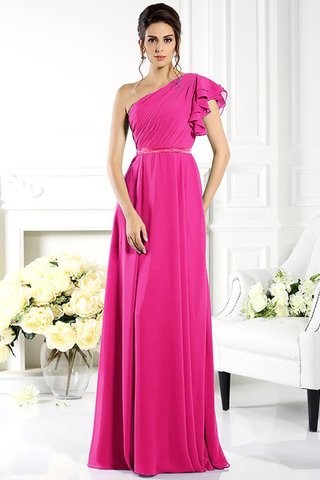 Robe demoiselle d'honneur longue avec chiffon de princesse manche nulle a-ligne - photo 11