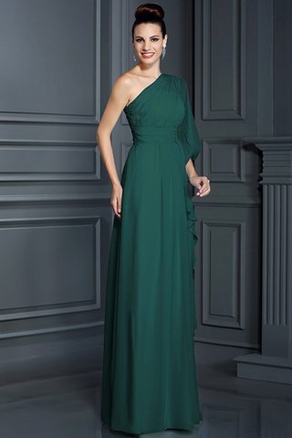 Robe demoiselle d'honneur longue avec chiffon jusqu'au sol d'épaule asymétrique maillot - photo 8