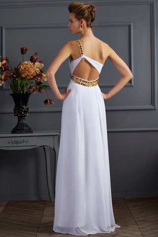 Robe de bal avec chiffon manche nulle de princesse avec perle longueur au niveau de sol - photo 2