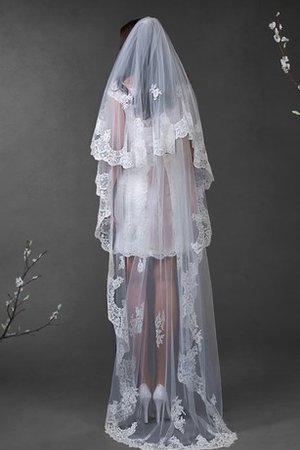 Robe de mariée naturel courte jusqu'au sol decoration en fleur de traîne mi-longue - photo 2