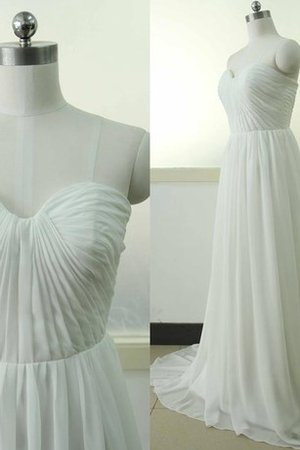 Robe de mariée textile en tulle ligne a cordon en dentelle de col en cœur - photo 2