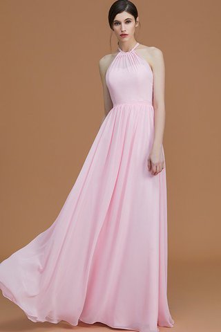 Robe demoiselle d'honneur ligne a avec chiffon de princesse ruché fermeutre eclair - photo 3