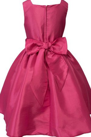 Robe de cortège enfant plissage ligne a avec fleurs col en bateau en taffetas - photo 2