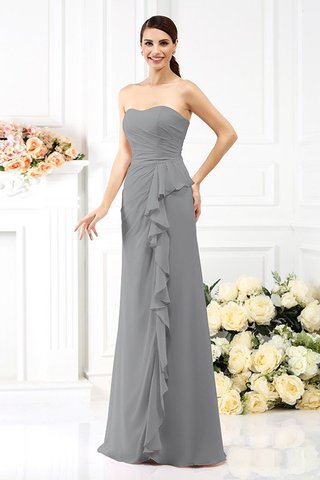 Robe demoiselle d'honneur plissé longue de bustier avec chiffon au drapée - photo 27