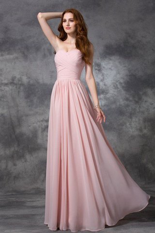 Robe demoiselle d'honneur longue avec chiffon avec sans manches ruché de princesse - photo 1