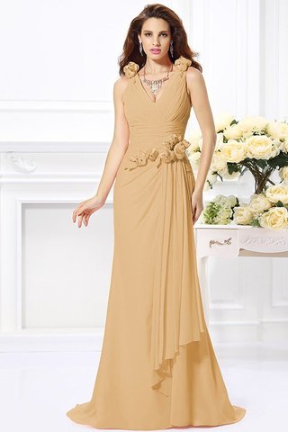 Robe demoiselle d'honneur longue naturel fermeutre eclair de sirène avec chiffon - photo 11