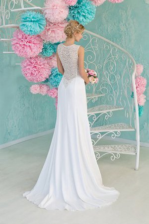 Robe de mariée longue encolure ronde avec perle maillot de traîne mi-longue - photo 2