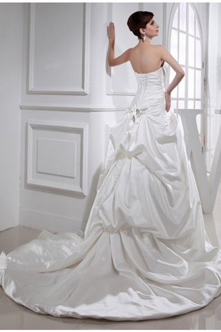 Robe de mariée longue cordon en satin avec perle de bustier - photo 2