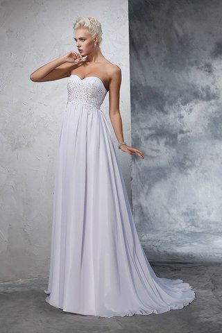 Robe de mariée fermeutre eclair avec perle avec sans manches de princesse avec chiffon - photo 5