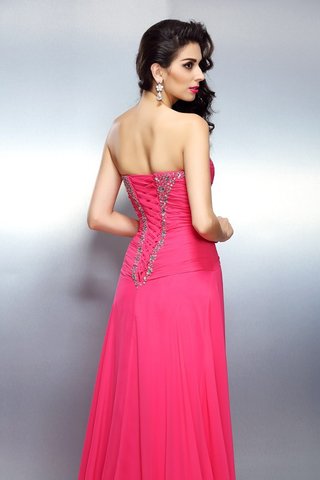 Robe de soirée longue avec perle avec chiffon col en forme de cœur avec lacets - photo 2