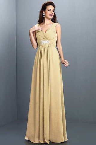 Robe demoiselle d'honneur naturel longue plissage fermeutre eclair avec fronce - photo 6