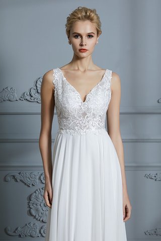 Robe de mariée a-ligne de princesse junoesque de traîne courte avec sans manches - photo 7