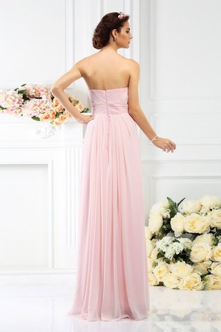 Robe demoiselle d'honneur longue en chiffon de princesse manche nulle de bustier - photo 30