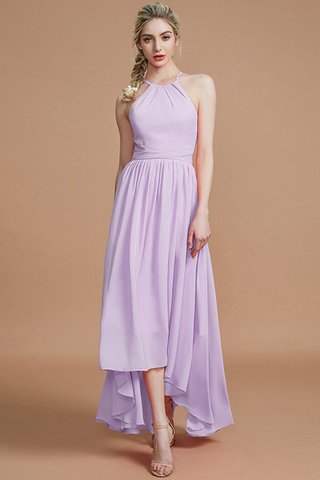 Robe demoiselle d'honneur naturel de princesse avec chiffon asymétrique dénudé - photo 24