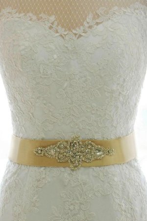 Robe de mariée appliques fermeutre eclair avec décoration dentelle de sirène cordon - photo 2