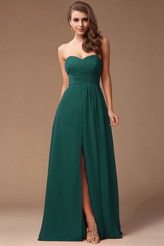 Robe demoiselle d'honneur longue gaine avec chiffon de lotus fermeutre eclair - photo 8