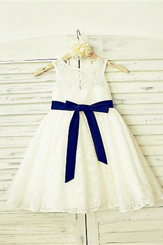 Robe de cortège enfant naturel jusqu'au sol ligne a fermeutre eclair de princesse - photo 2