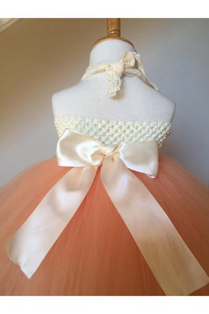 Robe de cortège enfant de mode de bal de lotus avec fleurs textile en tulle manche nulle - photo 2